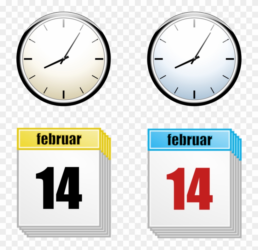 Calendar Time Clock Dinner - Calendar Clip Art - Png Download