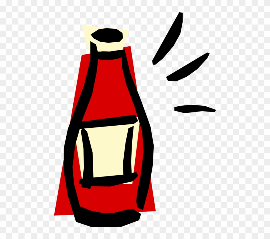 Vector Illustration Of Ketchup Bottle Condiment Of Clipart