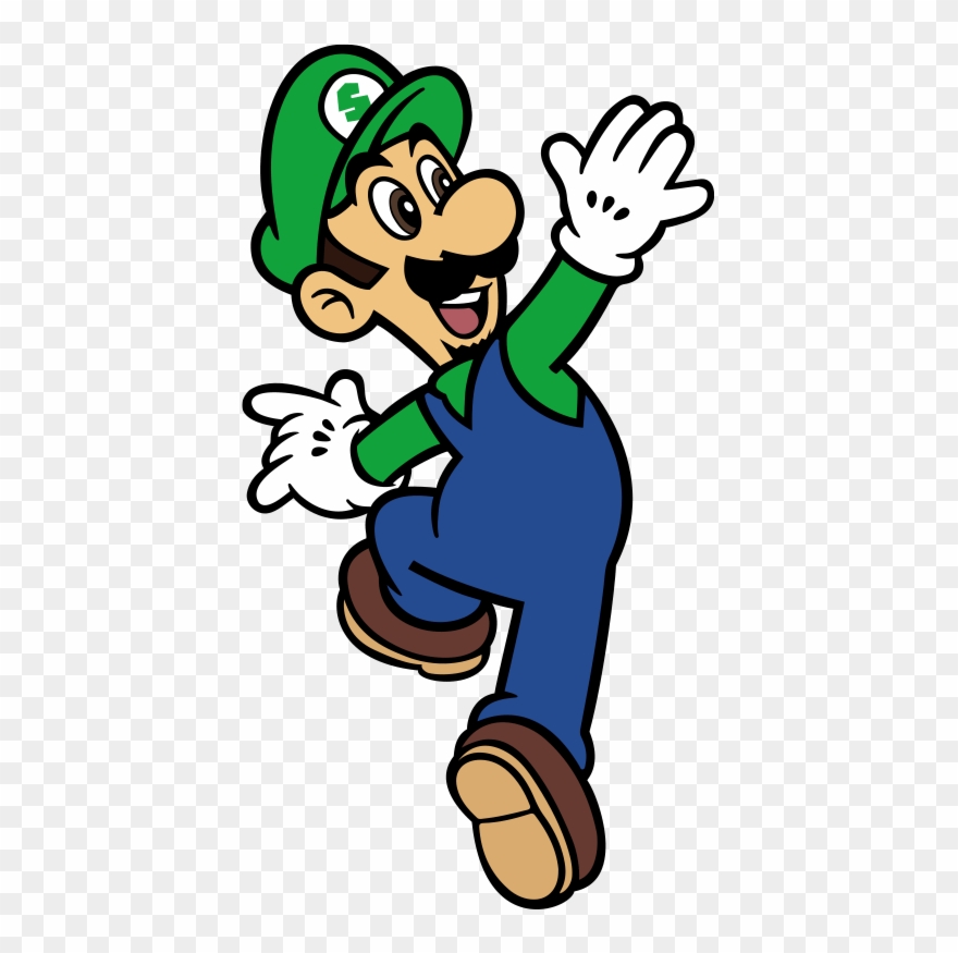 Luigi - Mario And Luigi High Five Clipart