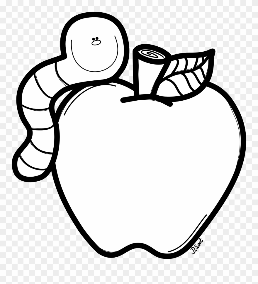 Crealo Tu *✿* Apple Seeds, Johnny Appleseed, Back To - Melonheadz Blanco Y Negro Clipart