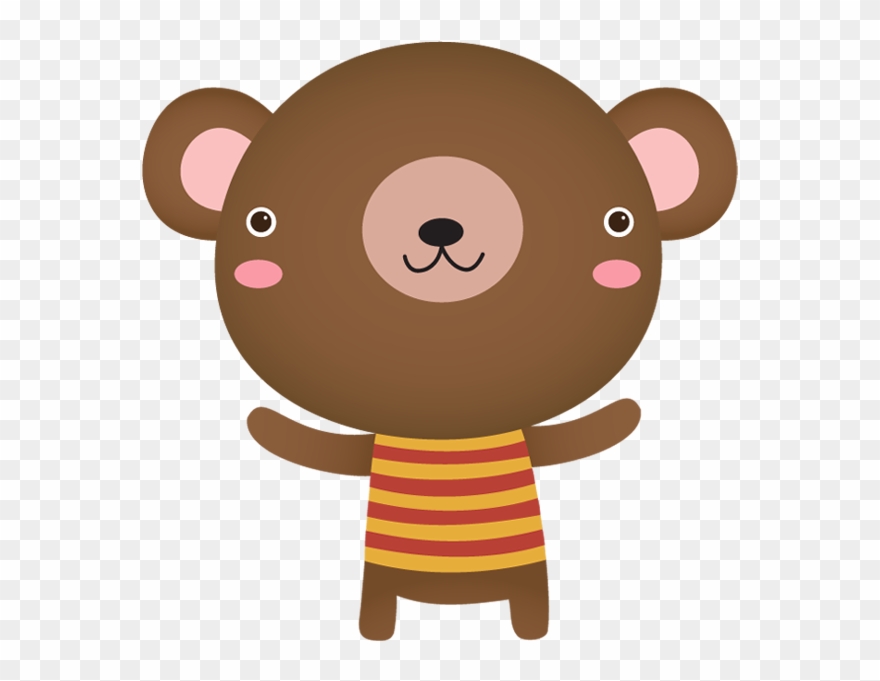 Cute Cartoon Bear Standing - Clip Art - Png Download