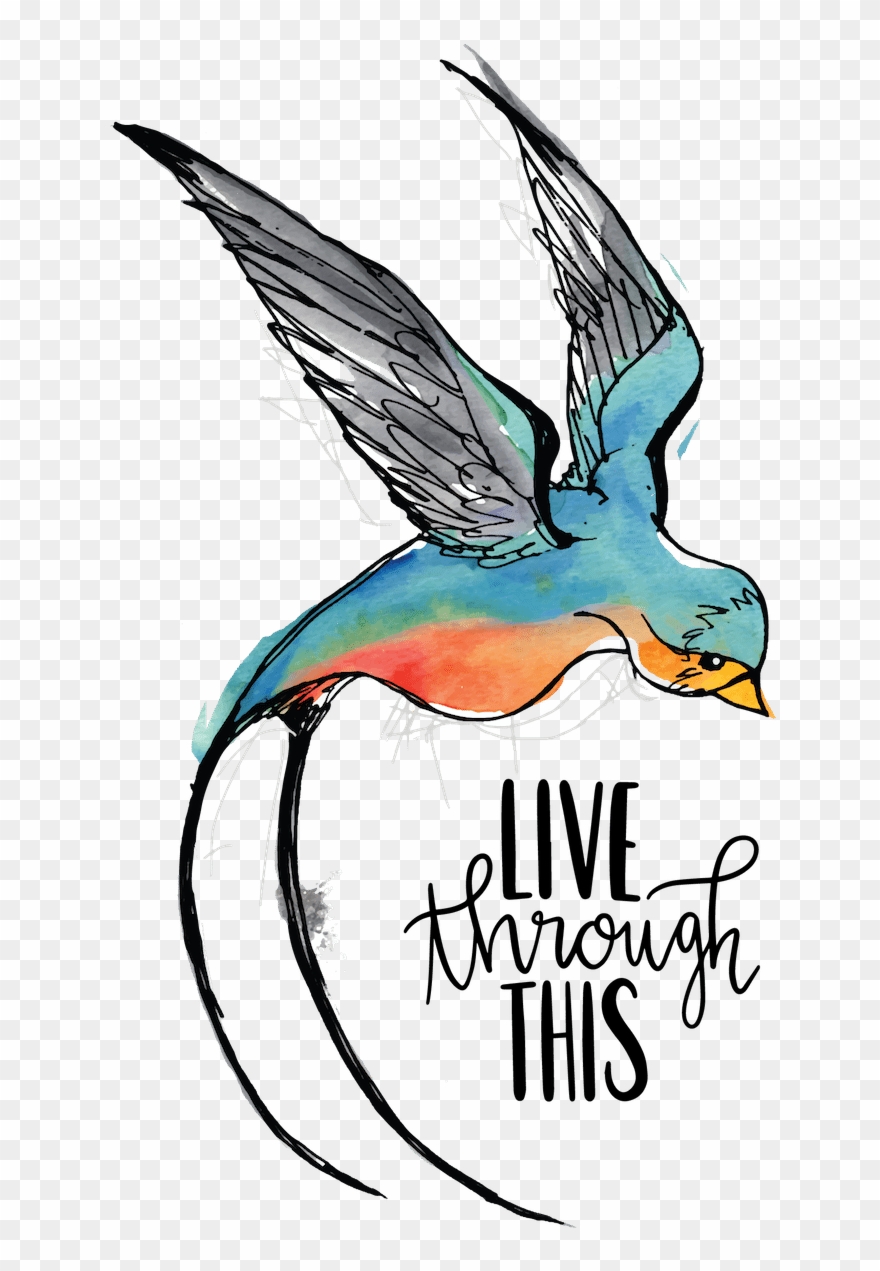 Live Through This Is Dedicated To The Lives Of So Many - Suicide Prevention Drawn Narrative Clipart