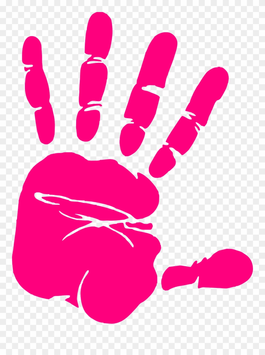 As I M Sure You Already Know A Baby S Handprint Is - Pink Handprint Clipart