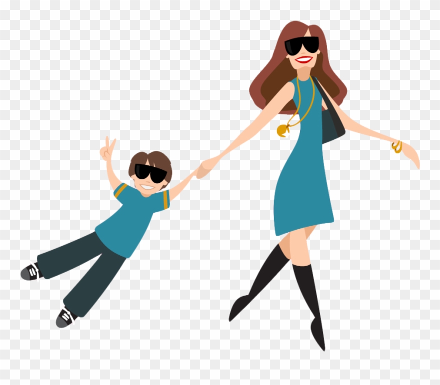 Single Mom Png - Cartoon Single Mother Png Clipart