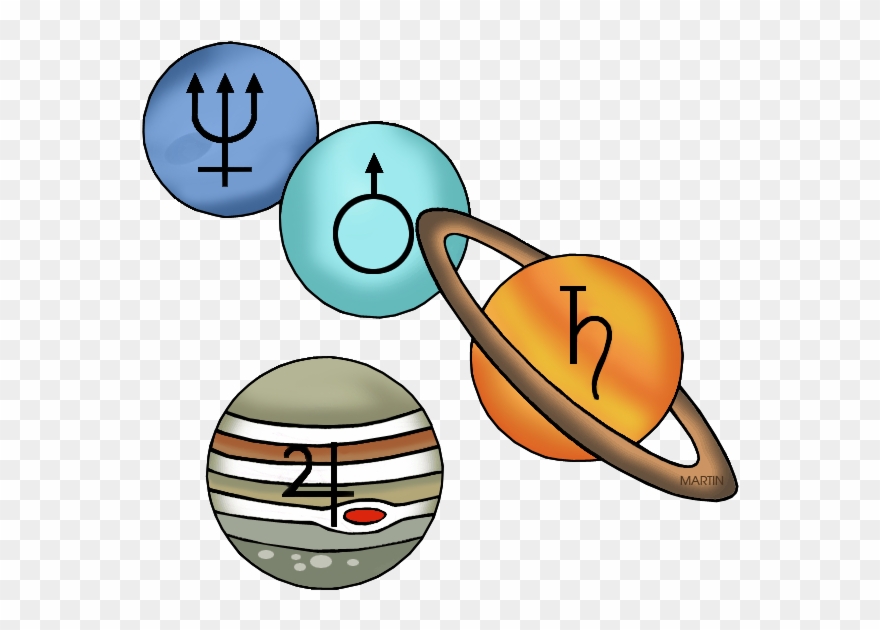 Outer Space Clip Art By Phillip Martin - Outer Planets Clipart - Png Download