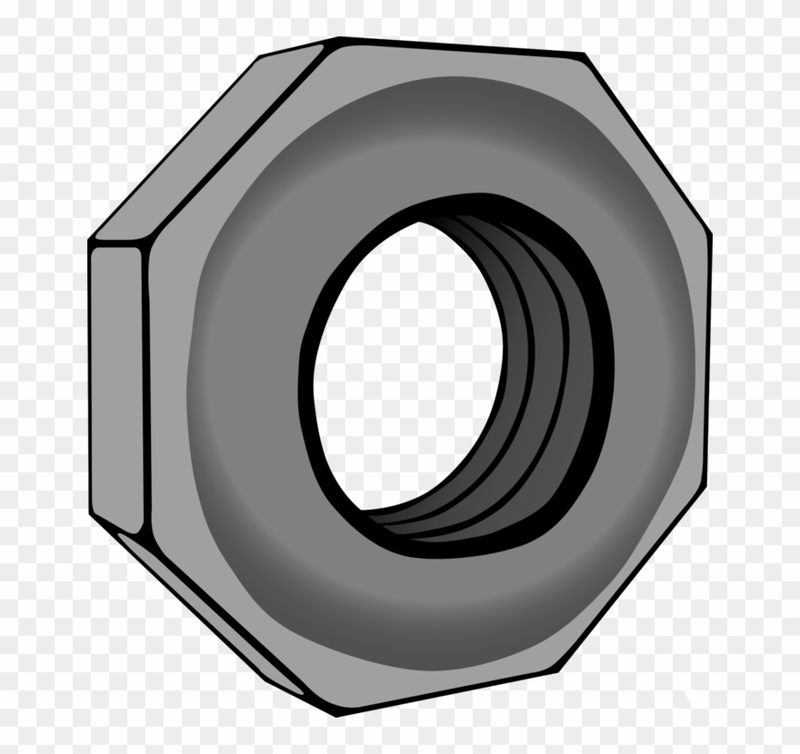 Nut Bolt Hexagon Screw Computer Icons - Bolt And Nut Clip Art - Png Download
