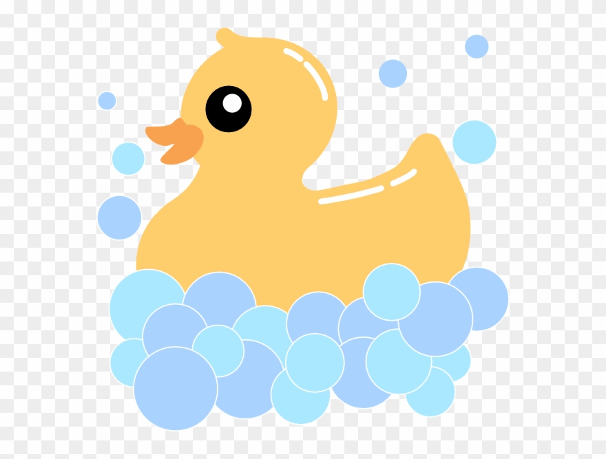 Rub Duck Bubbles Clip Art At Clker - Cartoon - Png Download