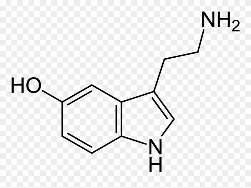 Happiness Molecule - Serotonin Molecule Clipart