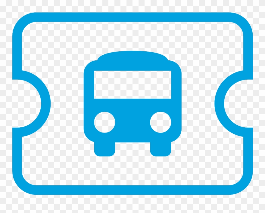 Ticket Decorated With A Bus Clipart