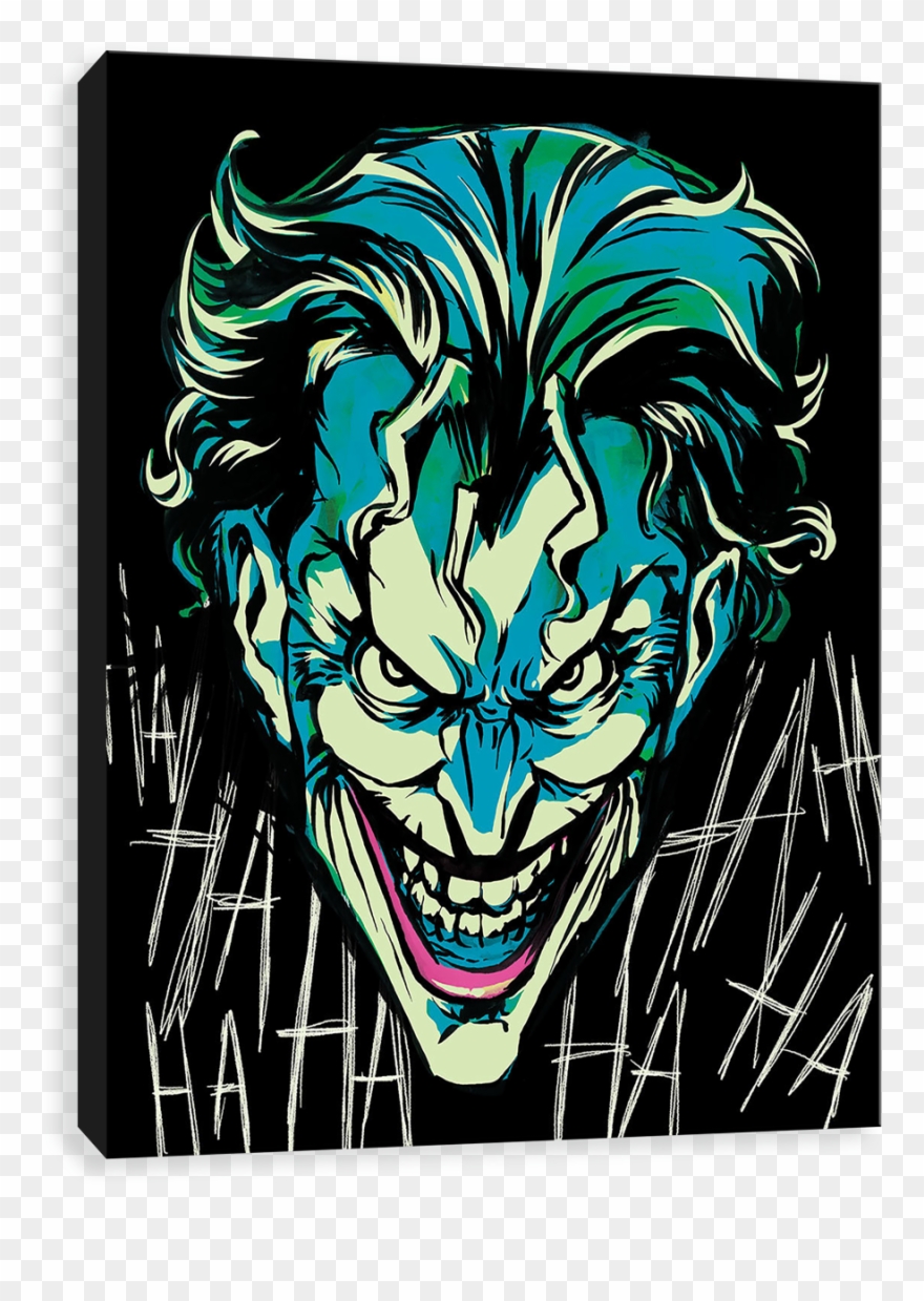 Clip Black And White Collection Of Free California - Comic Joker Face Close Up - Png Download