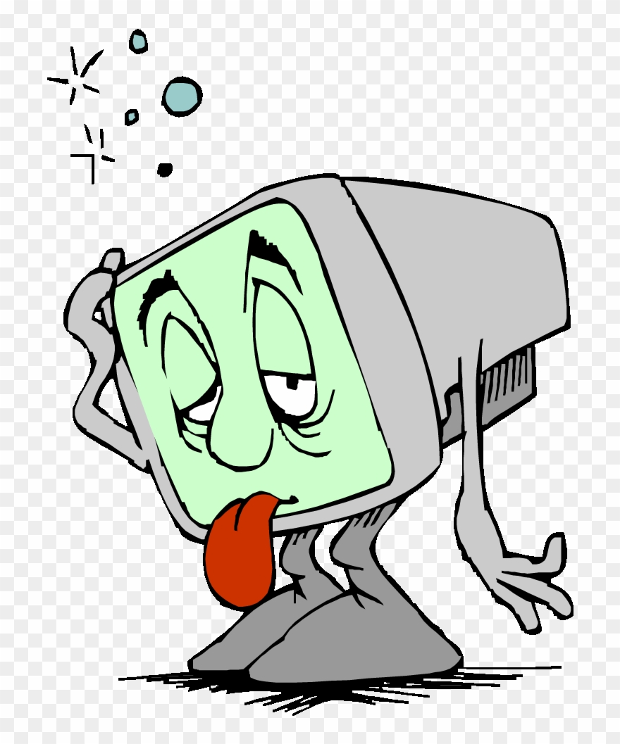 Sick Computer Clip Art - Pc Repair Business Card - Png Download