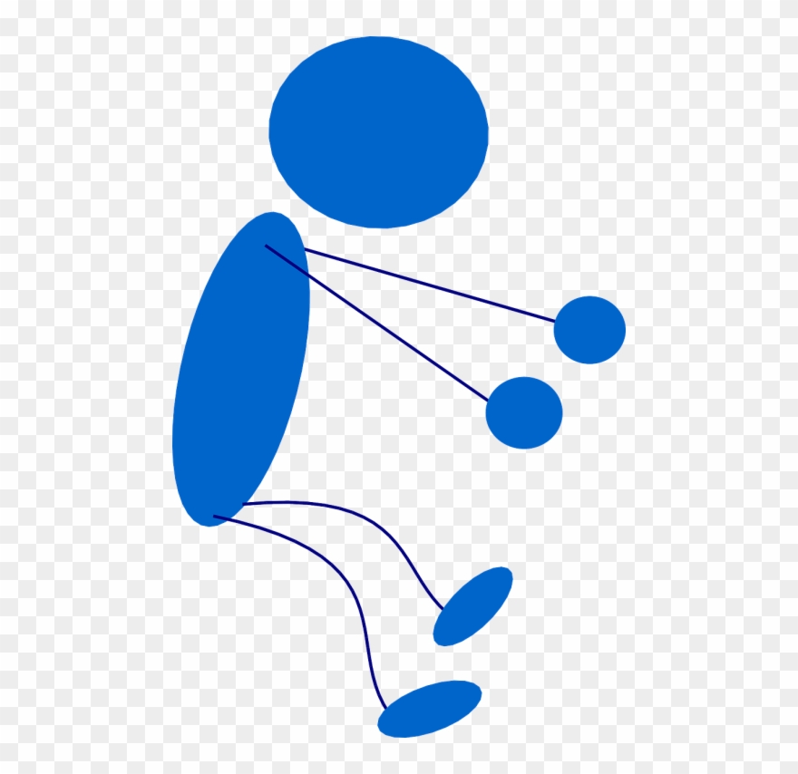 Matchstick Man,man,stickman,stick - Blue Stick Man Clipart