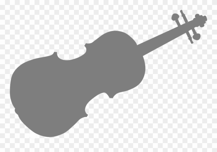 Violin Clipart String Family - Music Instruments Silhouette Png Transparent Png
