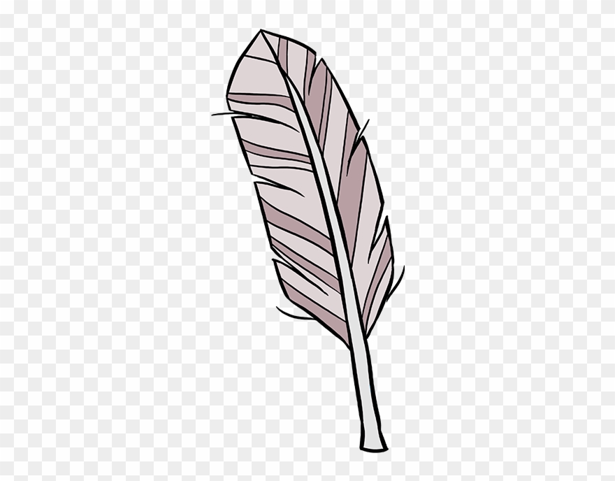 How To Draw Feather - Draw Feather Clipart