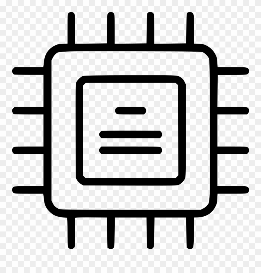 Microchip Vector Digital Chip - Processor Icon Png Clipart