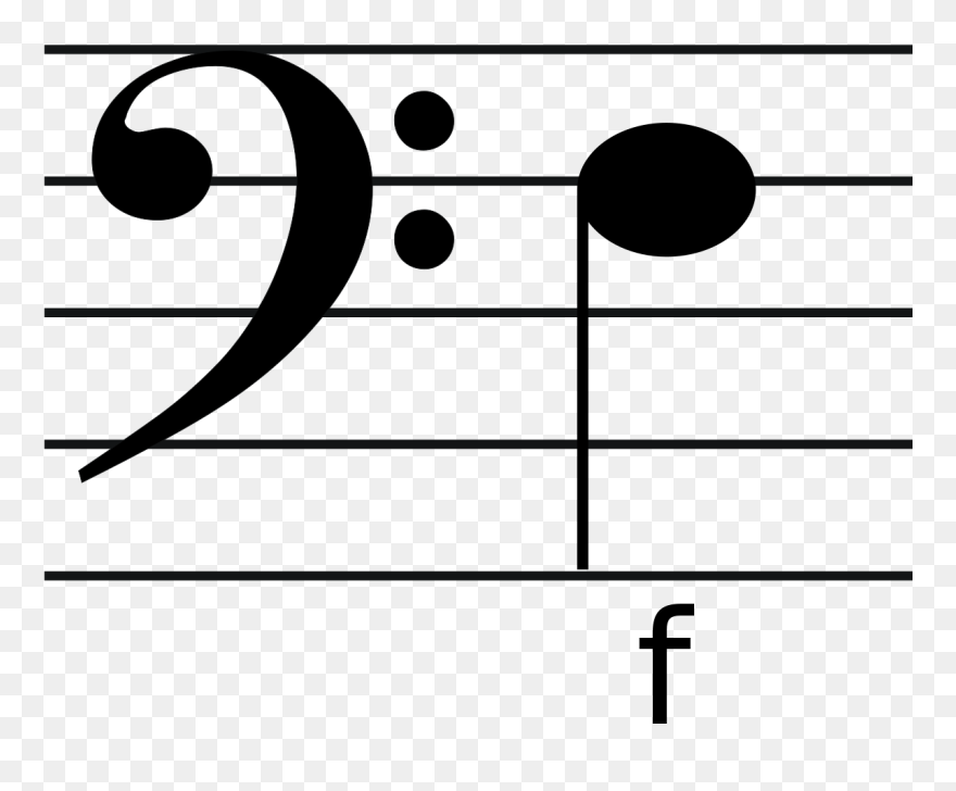 Clip Arts Related To - F On Bass Clef - Png Download