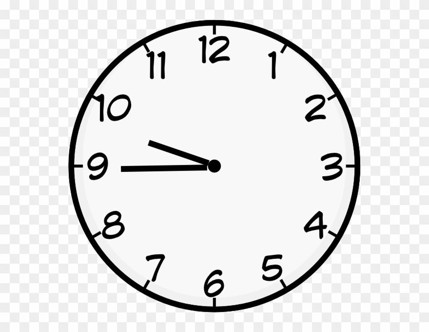 Quarter To Ten Clip Art - Clock With No Hands - Png Download