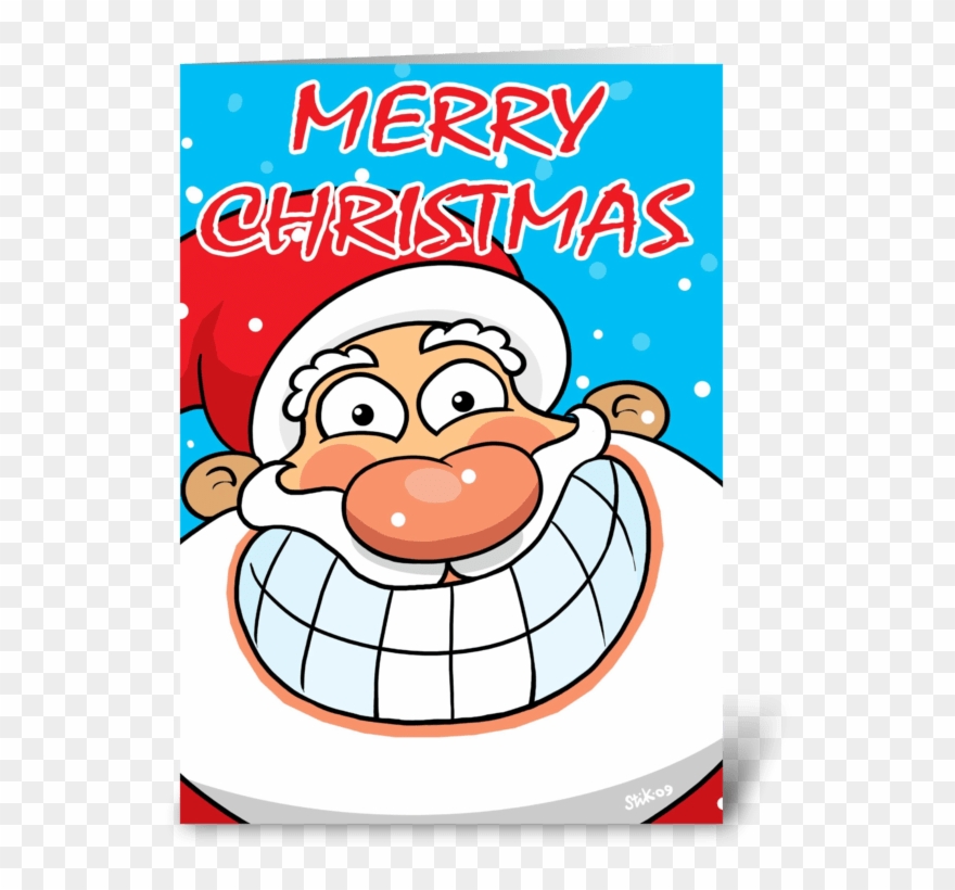 Merry Christmas From Santa Greeting Card Clipart