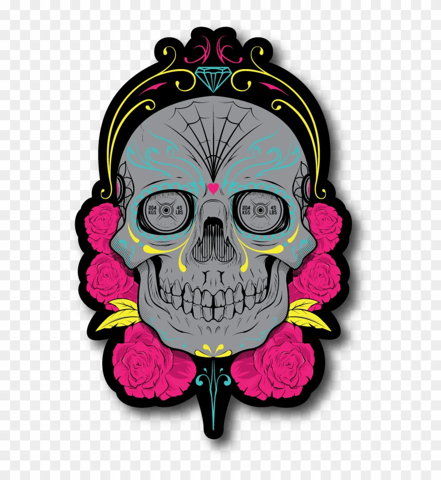 Crossfit Project X Dia De Los Deadlifts Remix Sticker - Illustration Clipart