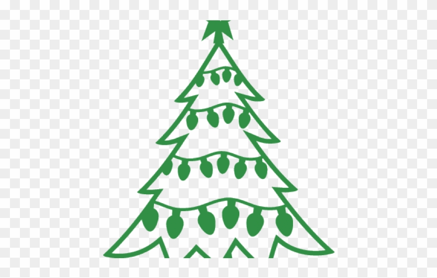 Pine Tree Clipart File - Simple Christmas Tree Svg - Png Download