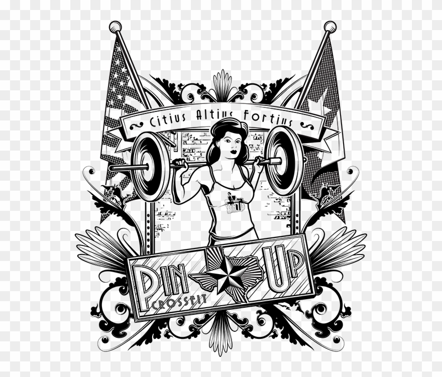 Pin Up Crossfit Clipart