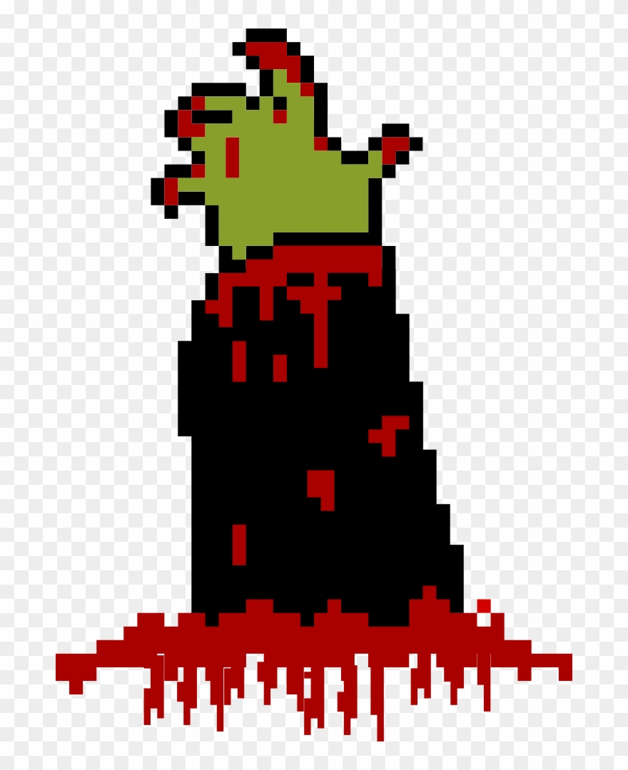 Free Zombie Hand - Pixel Hand Clipart