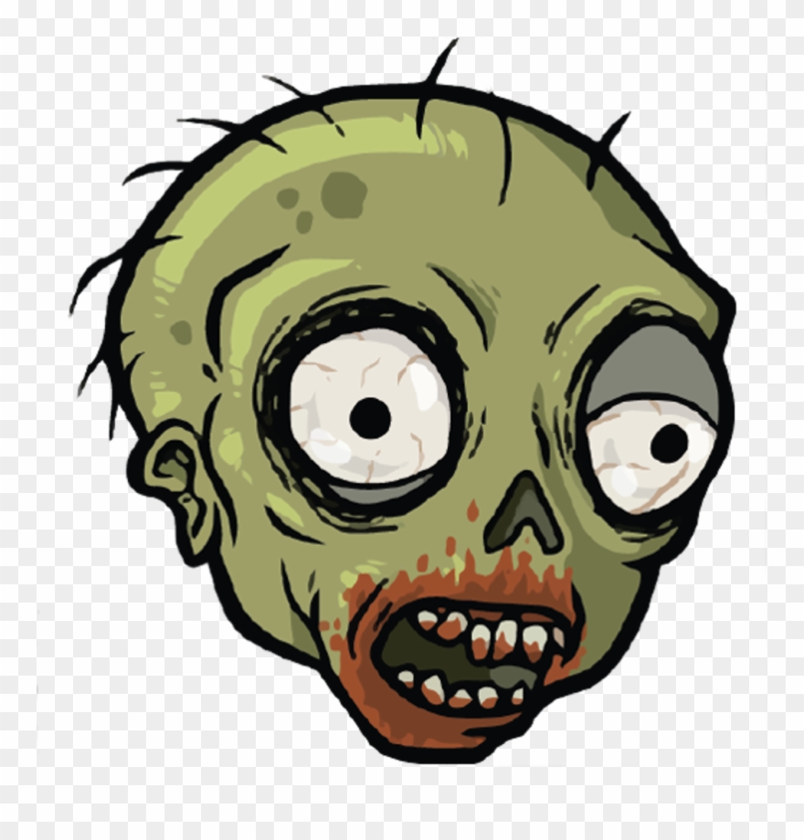 Quirky App Of The Day Slam Explode - Zombie Face Cartoon Png Clipart