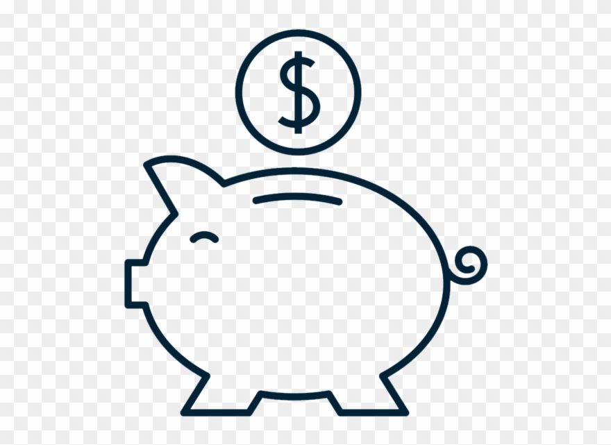 #4 It's Only Seven Bucks - Piggy Bank Outline Clipart