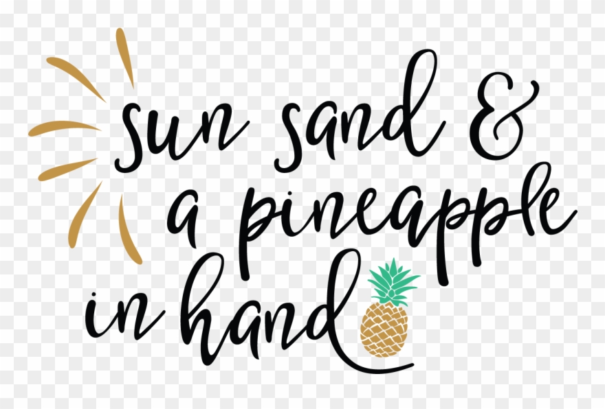 Sun Sand And A Pineapple - Mailboxhappiness Personalized Tote, Wedding Party Tote, Clipart