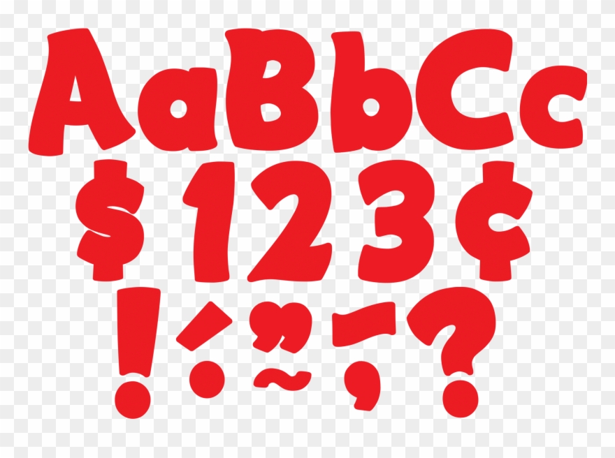 Red Funtastic 4" Letters Combo Pack - Teacher Created Resources Tcr5821 Red Funtastic 4 Clipart