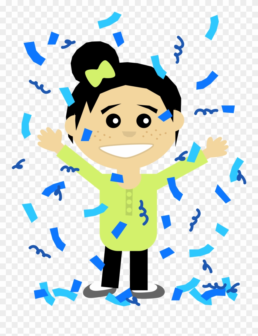 Confetti Girl Clipart