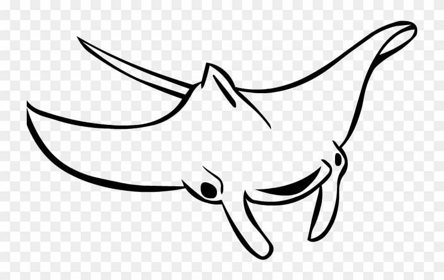 Ray At Getdrawings Com - Manta Ray Black And White Clipart