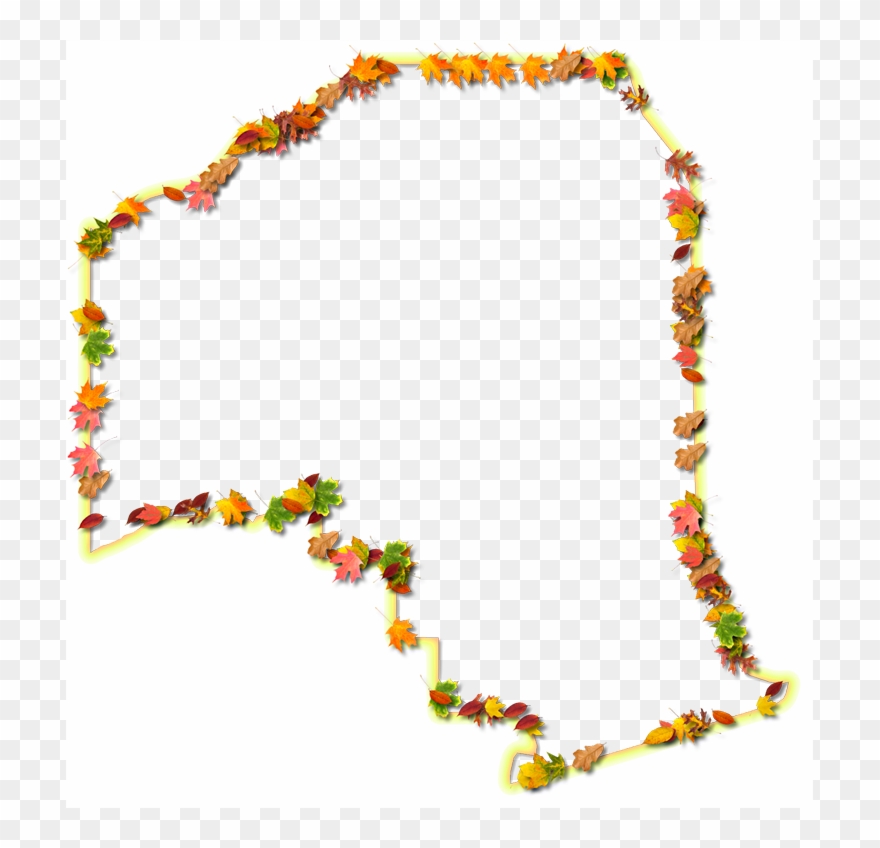 A Yellow And Orange Outline Map Of Putnam With Fall - Map Clipart