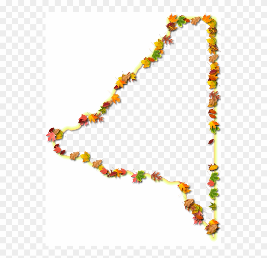 A Yellow And Orange Outline Map Of Bradford With Fall - Floral Design Clipart