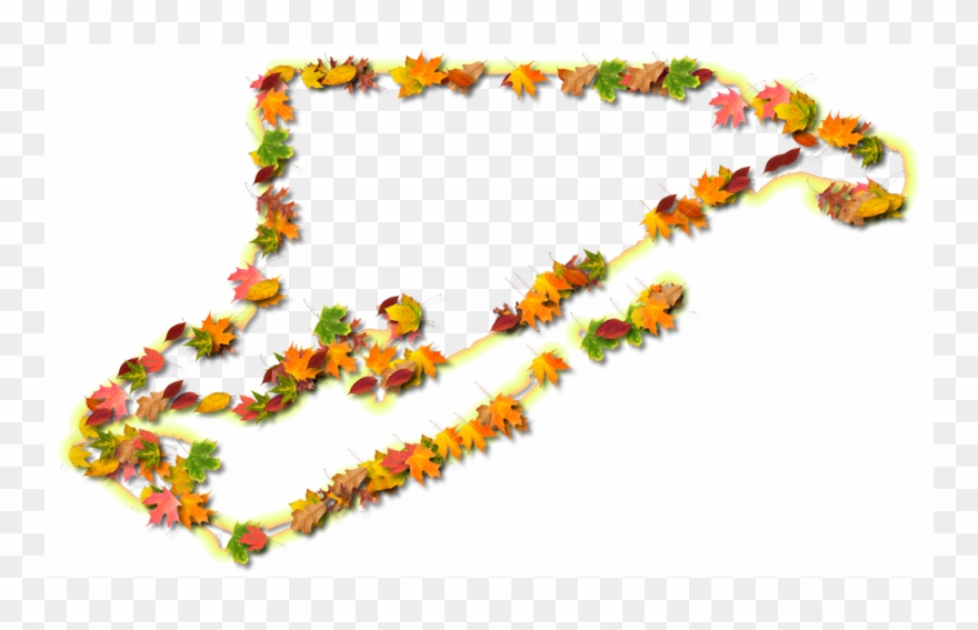 A Yellow And Orange Outline Map Of Franklin With Fall - Floral Design Clipart