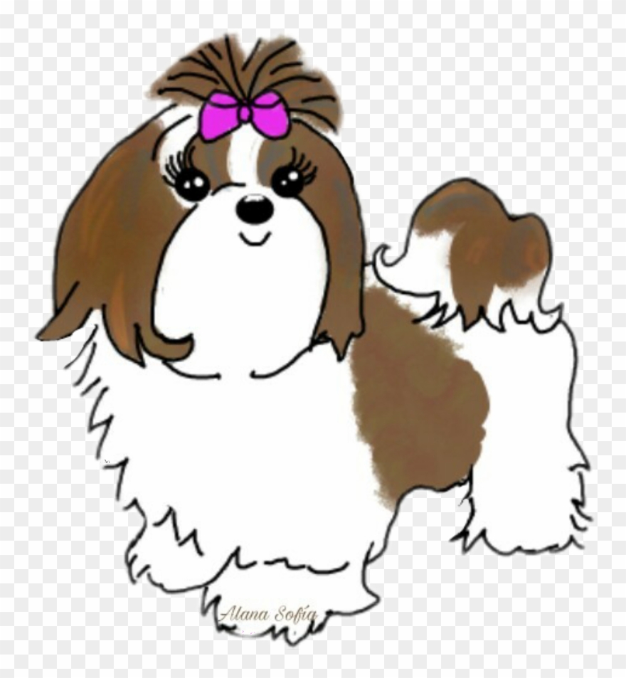 Shihtzu Dog Puppy Sticker Stickers - Dog Clipart
