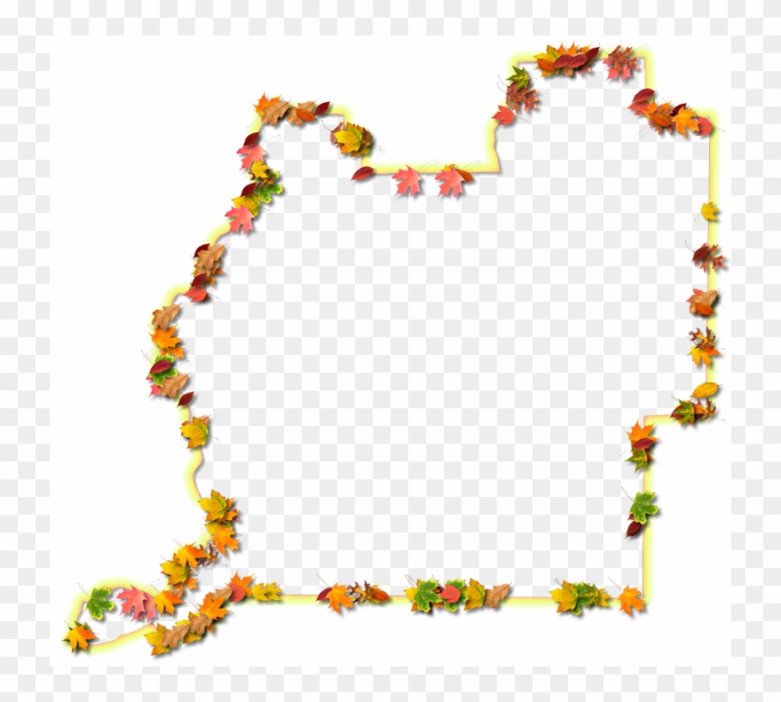 A Yellow And Orange Outline Map Of Washington With - Floral Design Clipart