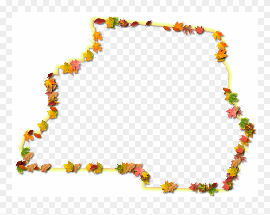 A Yellow And Orange Outline Map Of Madison With Fall - Floral Design Clipart