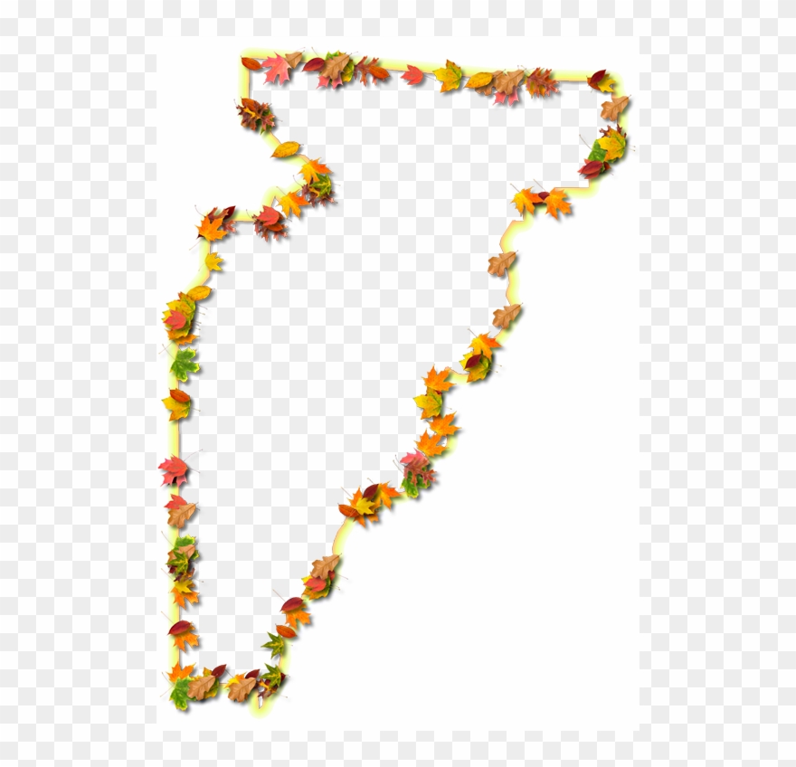 A Yellow And Orange Outline Map Of Jefferson With Fall - Sunflower Clipart