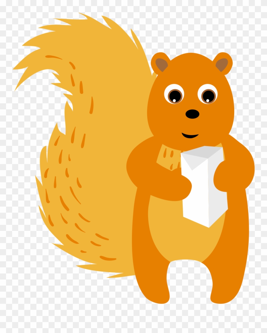 Clipart Squirrel Footprint - Cartoon - Png Download