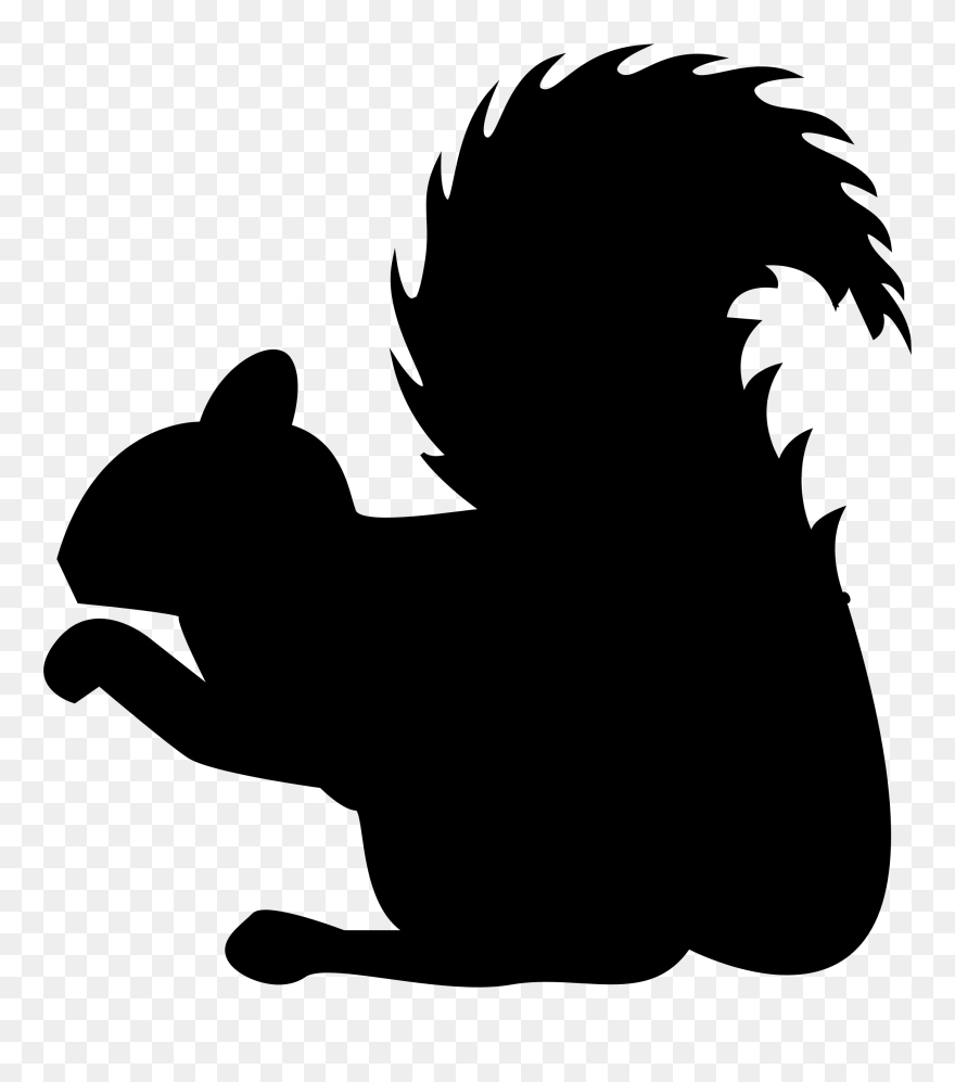 Clipart Squirrel Profile Silhouette Clip Art Of Squirrel - Silhouette Squirrel - Png Download