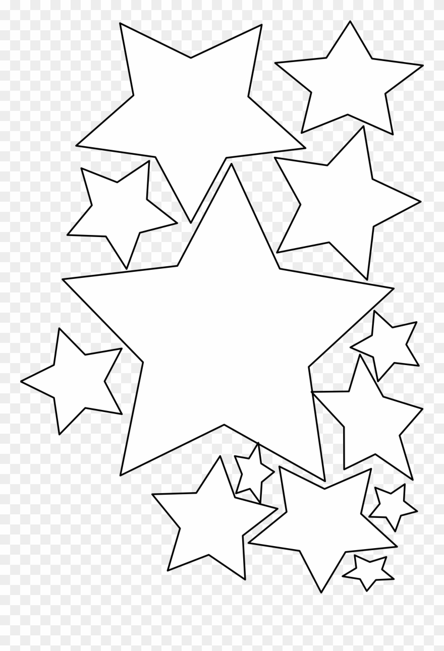 Christmas - Star - Clipart - Black - And - White - Black Background White Clipart - Png Download