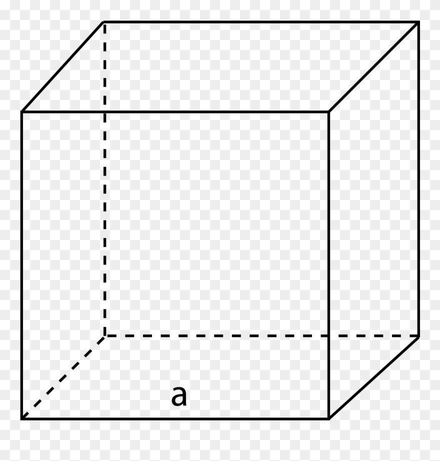 Volume Of A Cube Download - Line Art Clipart