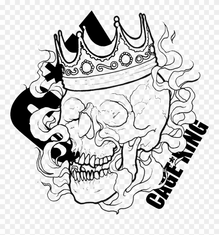 Skull With Crown At - Gangsta Drawing Of Kings Crown Clipart