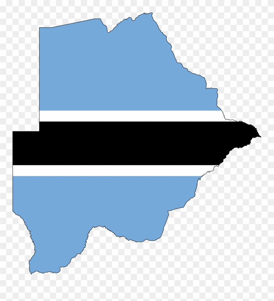 Botswana Communications Regulatory Authority Has Been - Botswana Map And Flag Clipart