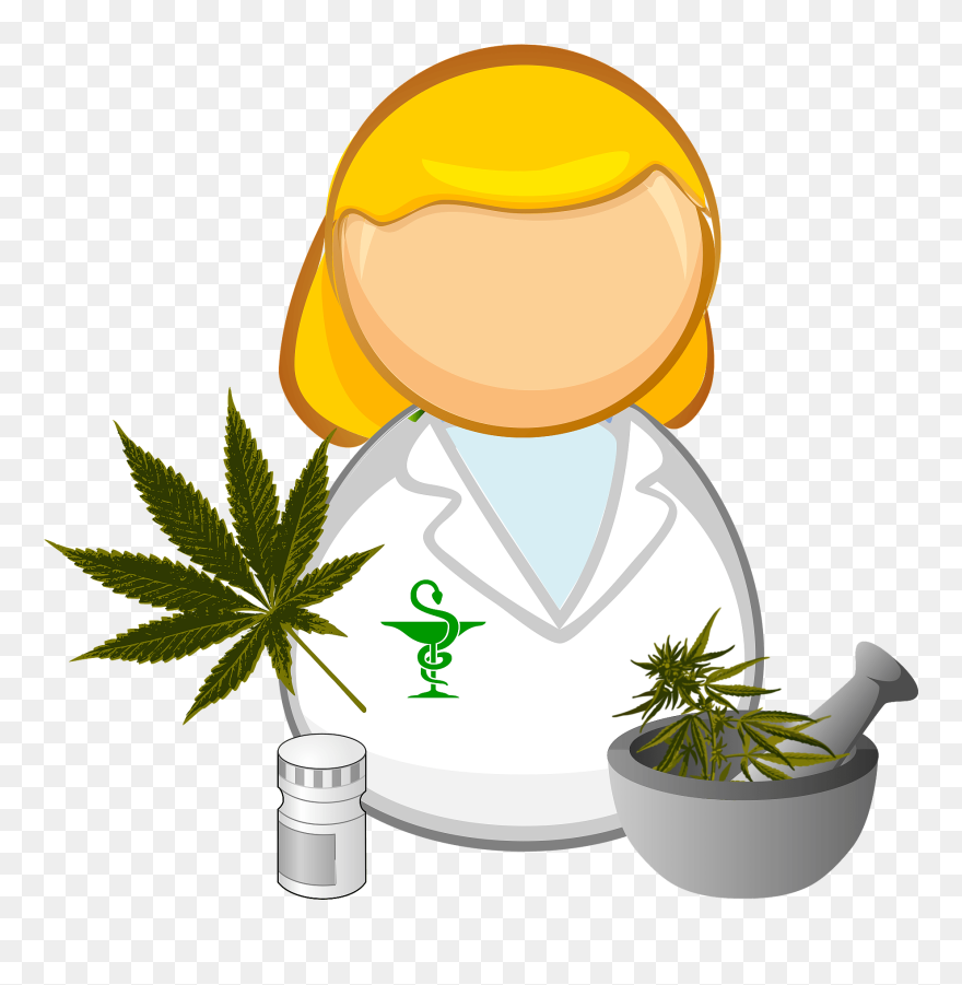 Medical Cannabis Medical Prescription Pharmacist Medicine - Clipart Pharmacist - Png Download