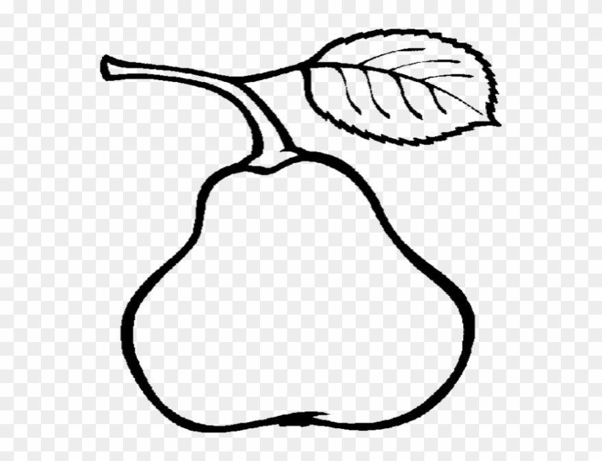 Coloring Games For Children Mobile Com - Line Drawing Of Pear Clipart