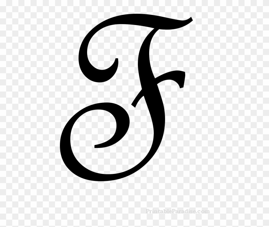 F Letter Png Clipart Photo - Letter F In Cursive Transparent Png
