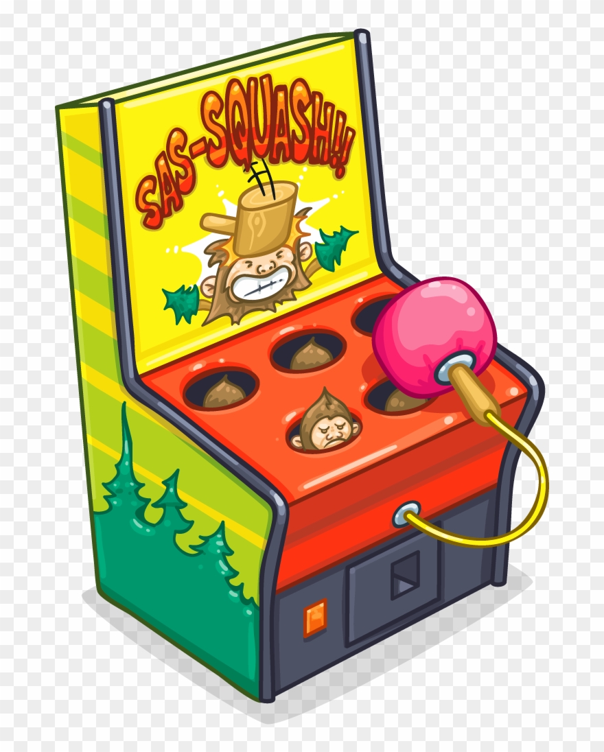 Whack A Sasquatch Game - Cartoon Clipart