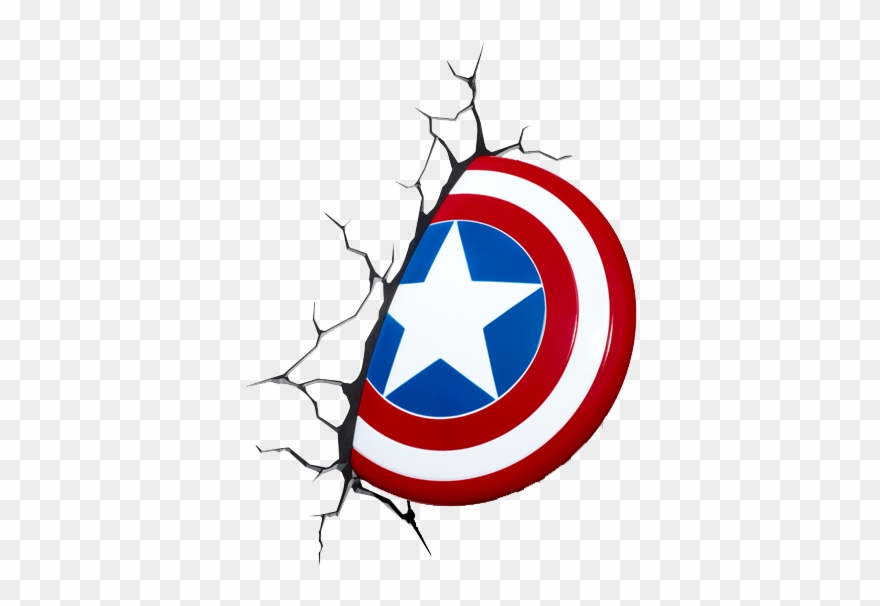 Captain America Marvel 3d Shield Wall Light Clipart